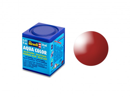 Aqua Color, Fiery Red, Gloss, 18ml, RAL 3000 