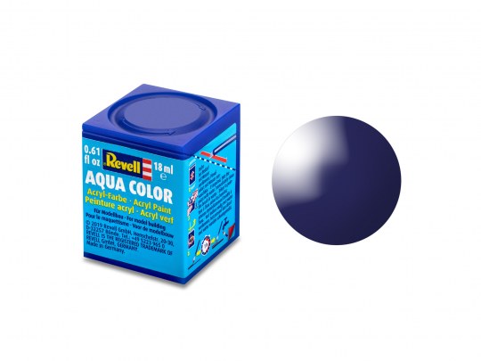Aqua Color Bleu nuit brillant, 18ml, RAL 5022 