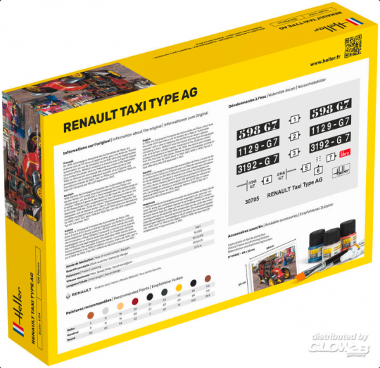 New for 2020 from Heller 30705 1:24th scale Renault Taxi Type AG 