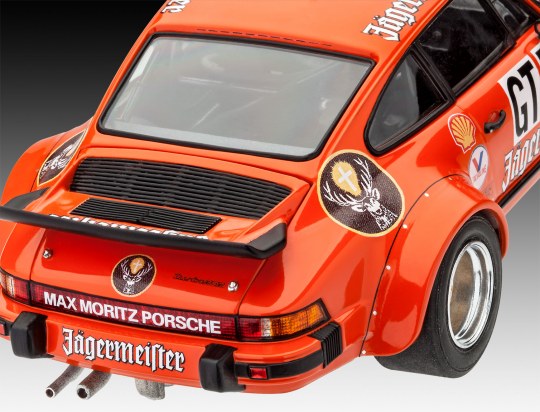 Juego 67031 réplica exacta con Muchos Detalles Model con Base Accesorios Nivel 3 Revell Maqueta de Auto 1: 24 – Porsche 934 RSR Jägermeister en Escala 1: 24 