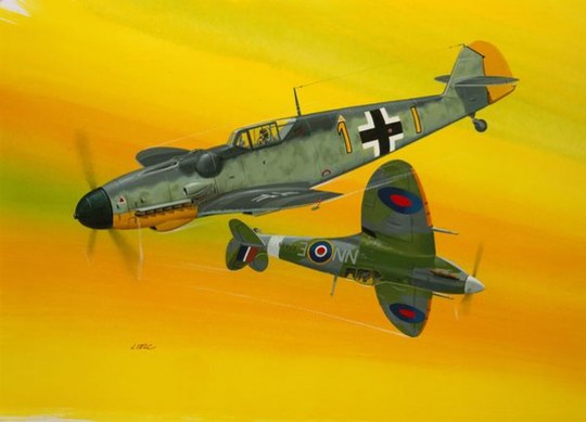 Revell Model Set- Model Combat Set Bf109G-10 & Maquette 63710 STK Non laqué 