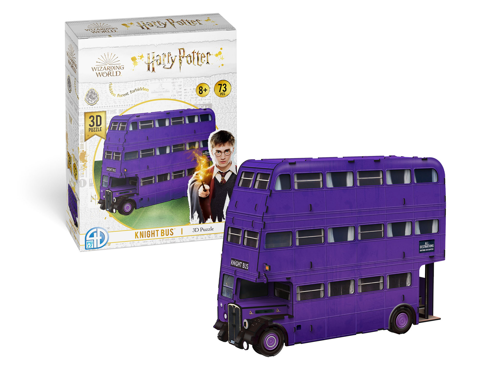 Harry Potter The Burrow Hagrid's Hut & The Knight Bus 3D Puzzle Set 8+ Years 