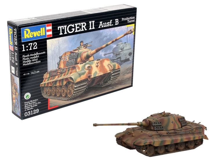 Revell 1:72 Scale-Tiger II Ausf B HENSCHEL Production Turret Model Kit 03129 