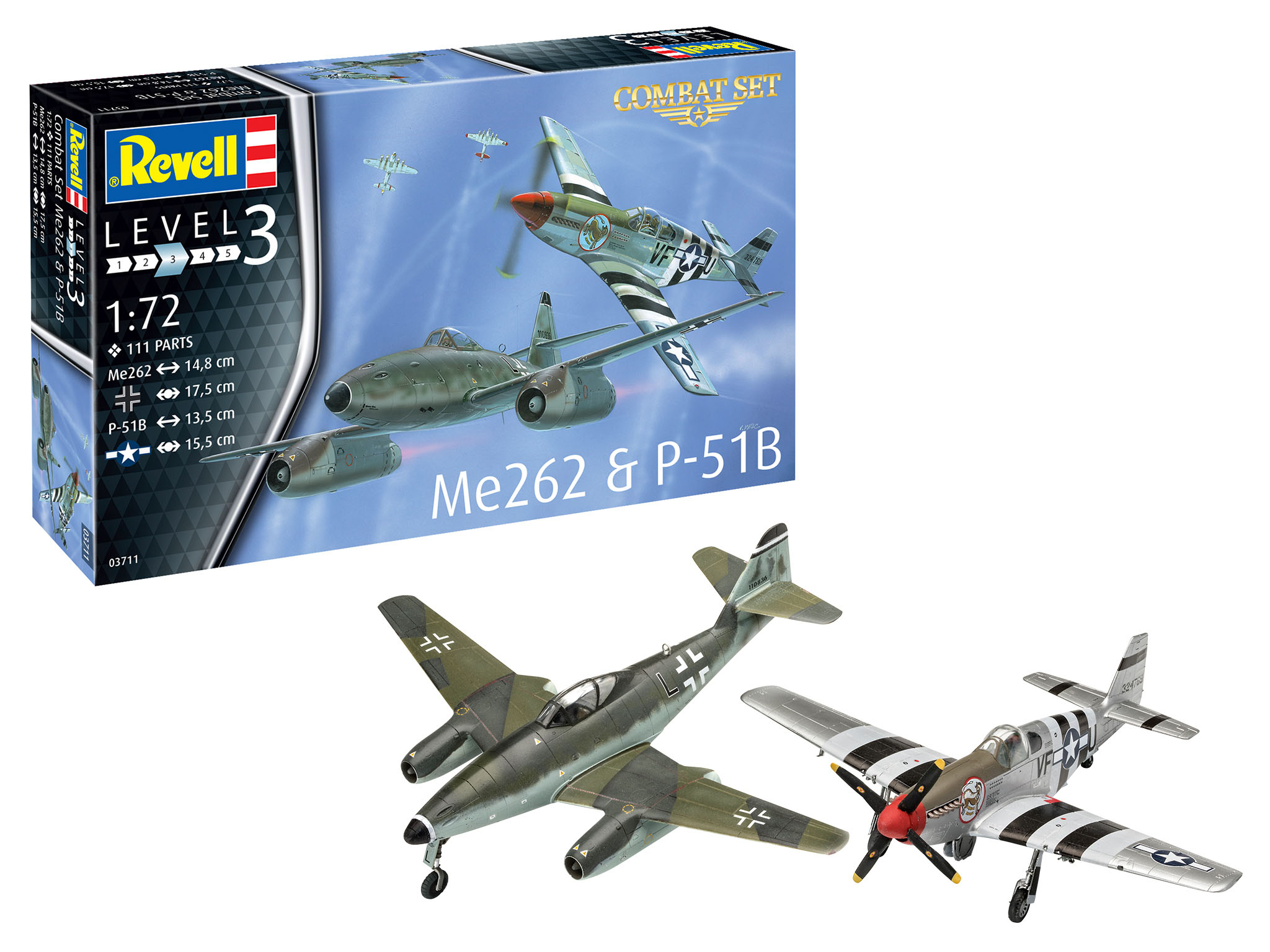 Springen Meer Bijproduct Revell Model Building - Official website of Revell Germany | Combat Set  Messerschmitt Me262 & P-51B Mustang