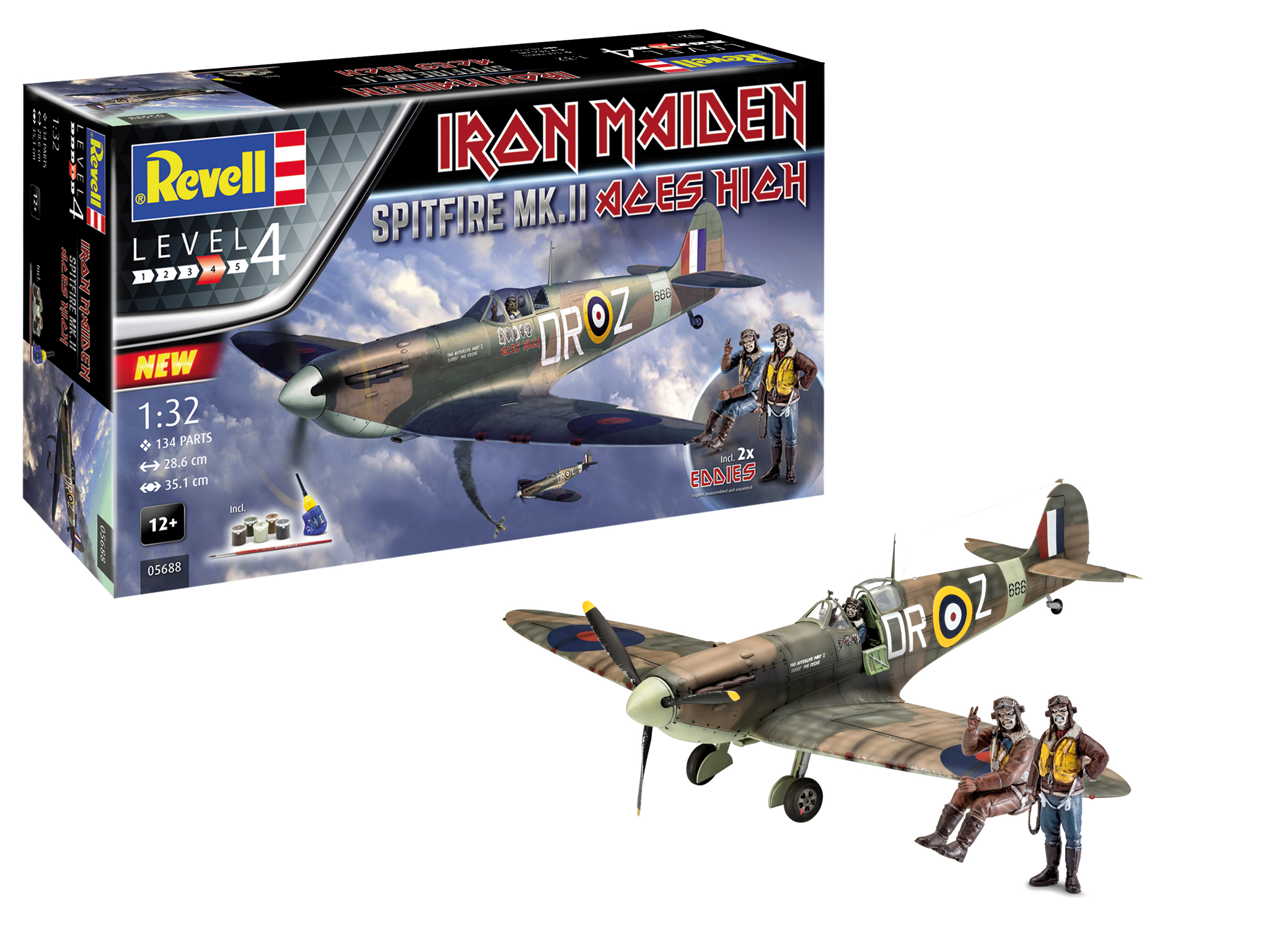 Revell 1/32 Iron Maiden "Aces High" Spitfire Mk.II Gift Set # 05688