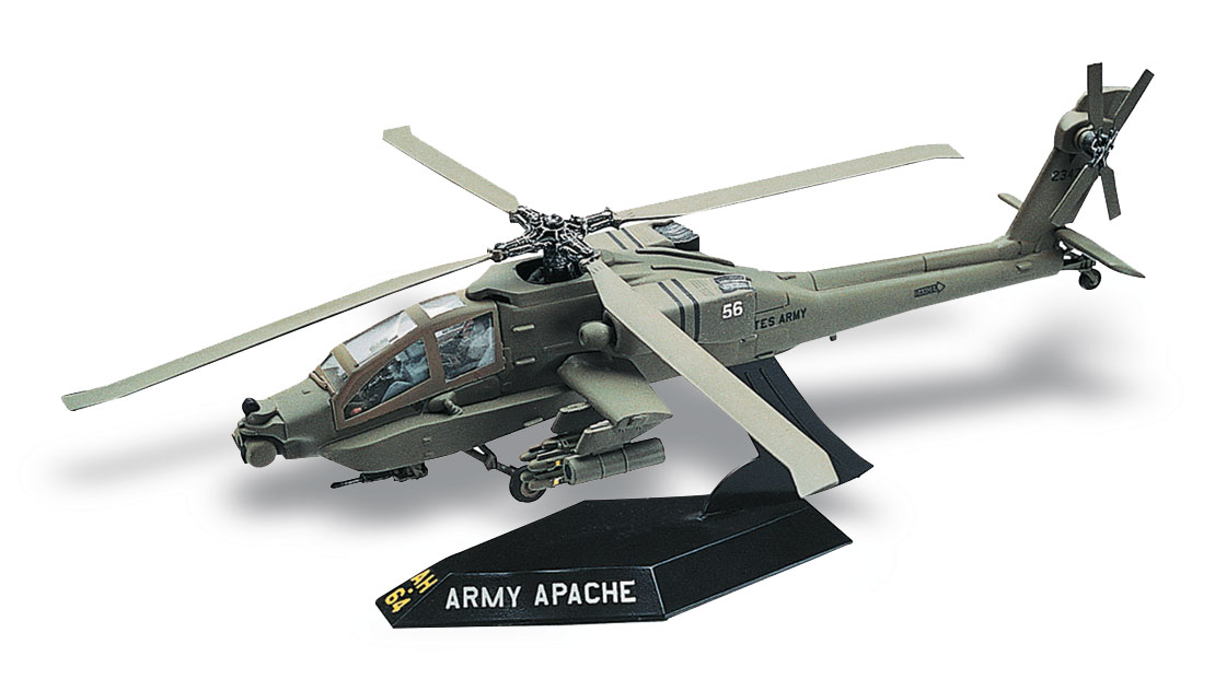 AH-64A Apache Elicottero Helicopter Plastic Kit 1:100 Model REVELL 