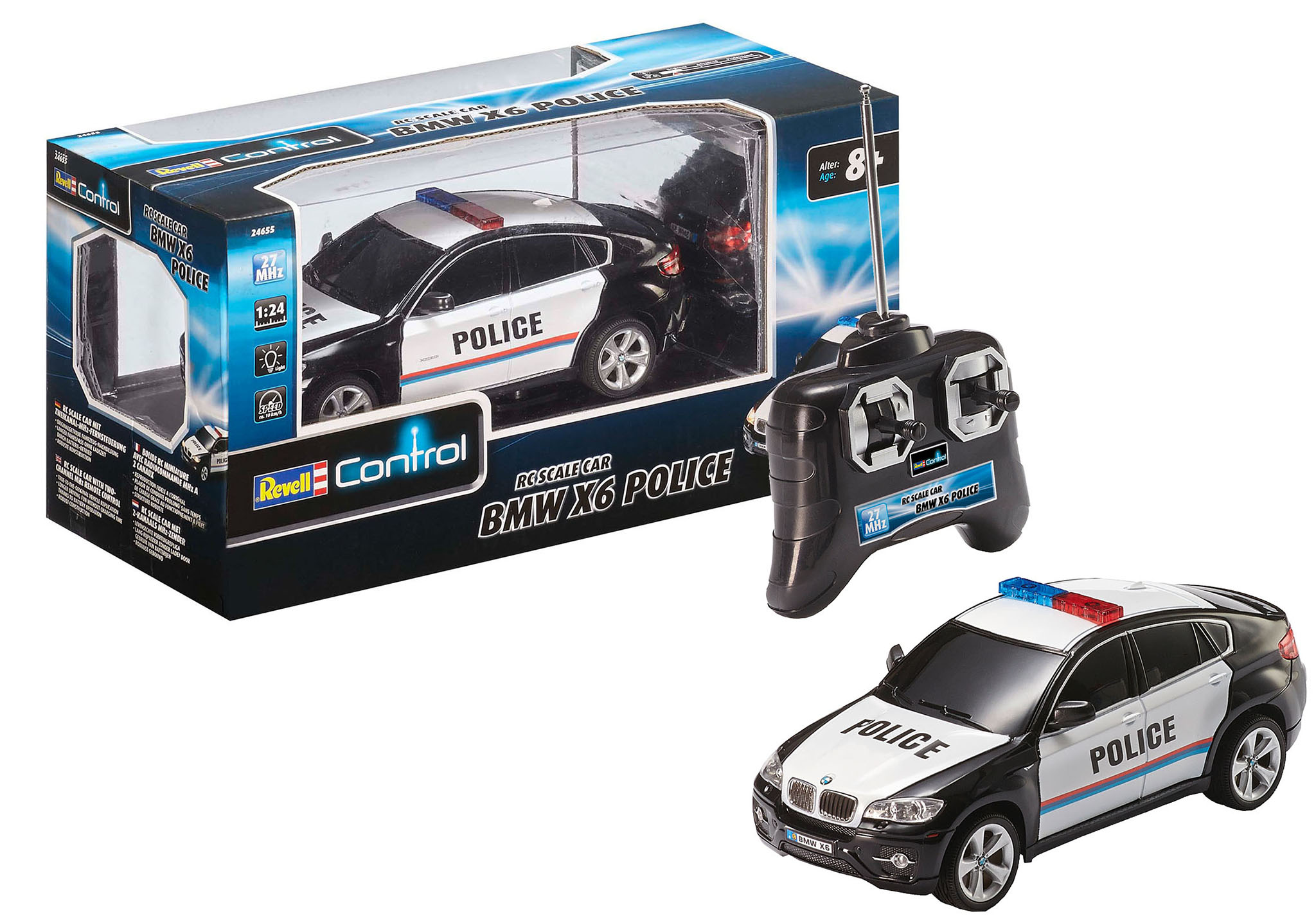 BMW X6 Police 1:24 Rc Radiocomandato 24655 REVELL